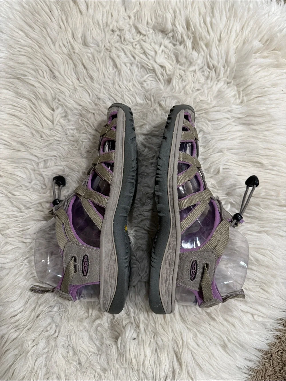 Keen‎ Whisper Womens Size 8.5 Gray Purple Walking Outdoor Hiking Slip-On Sandals